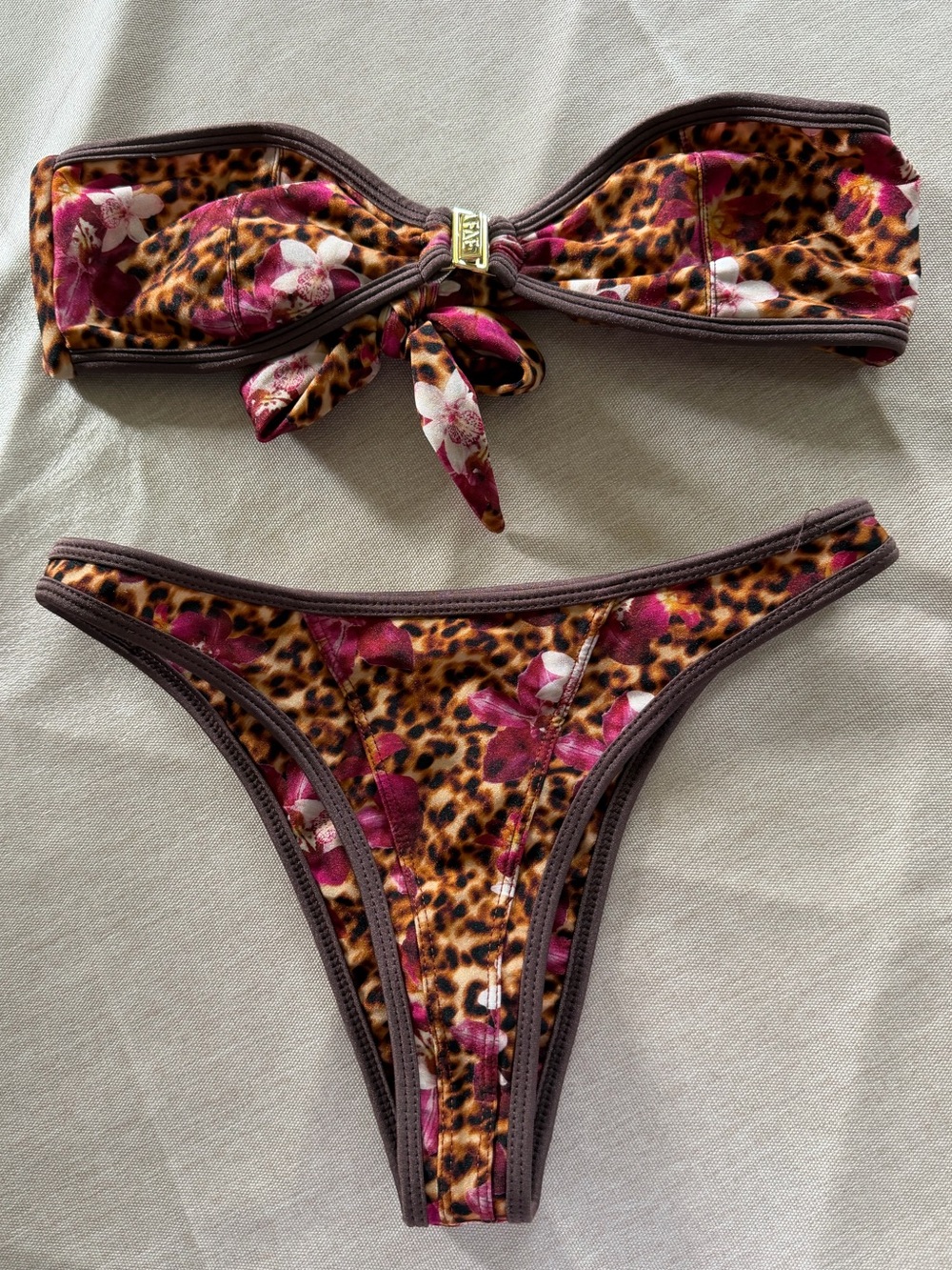 FAE Tallara Bikini Top and Hailey Bikini Bottom in Dolce Small set